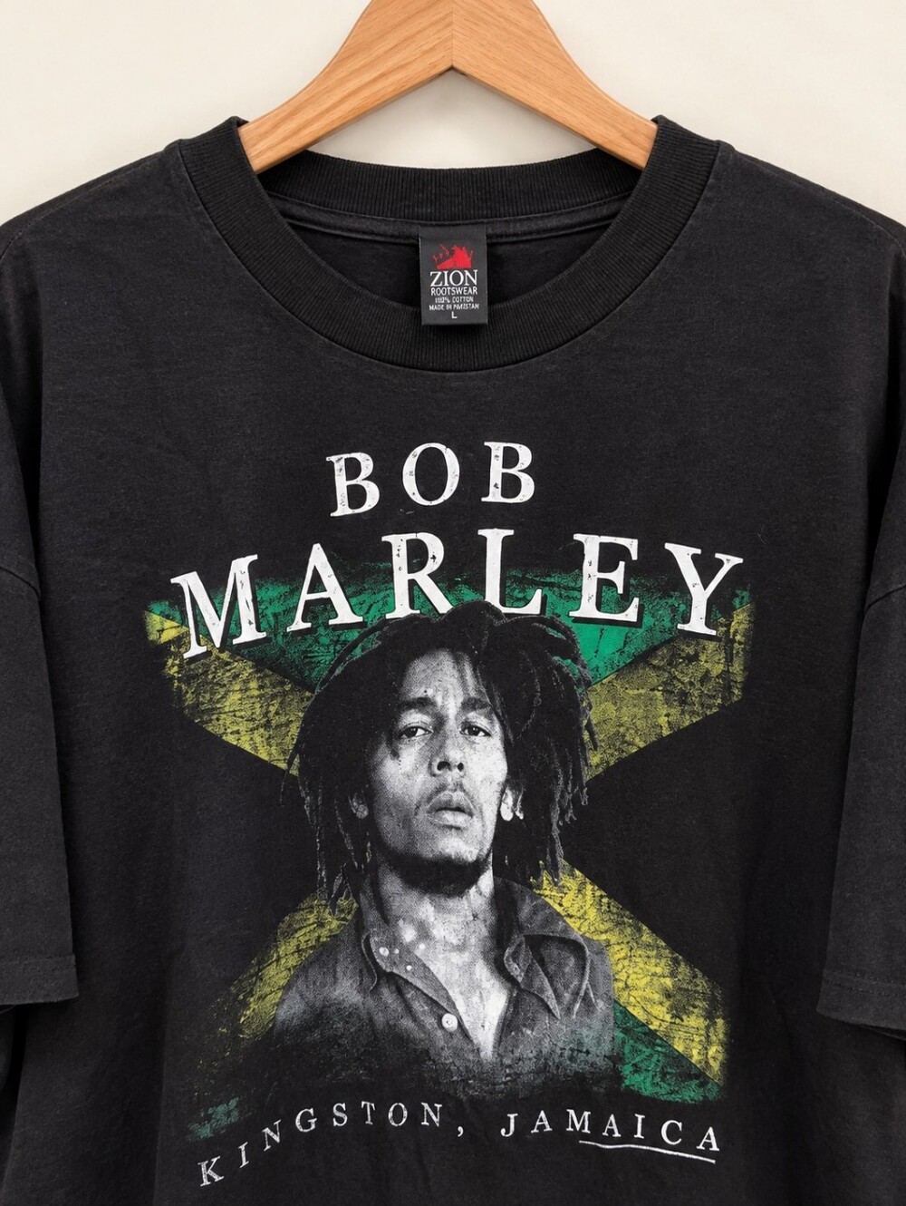 Y2K Zion Rootswear Black Bob Marley Graphic Tee  - Size L